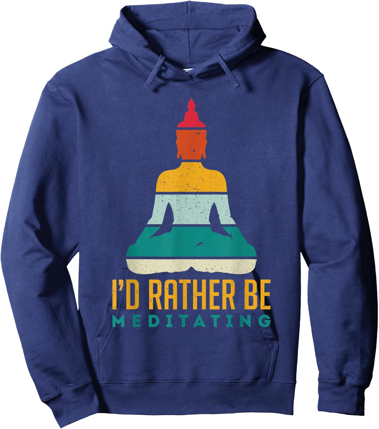 I'd Rather Be Meditating Meditation Spirituality Buddha Gift Hoodie - Hoodie | Navy