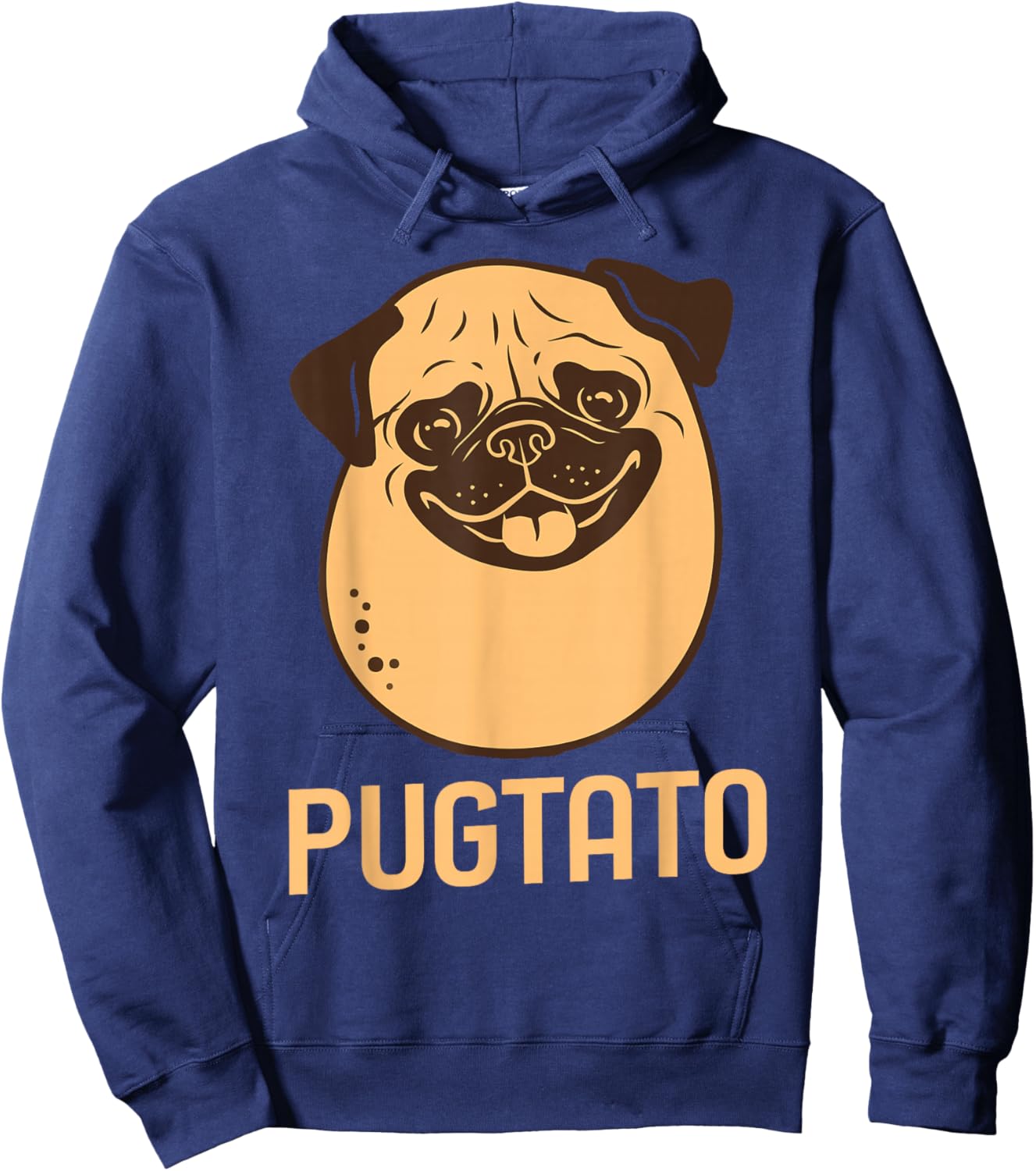 Funny Pug Dog Potato, Cute Pugtato, Dog Lovers Best Gift Hoodie - Hoodie | Navy
