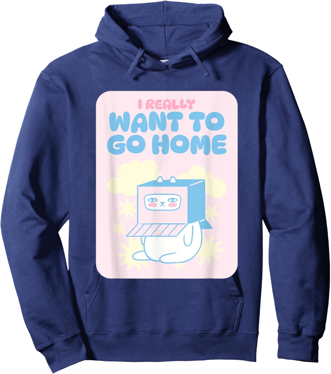 I Really Want To Go Home Hoodie - Hoodie | Navy