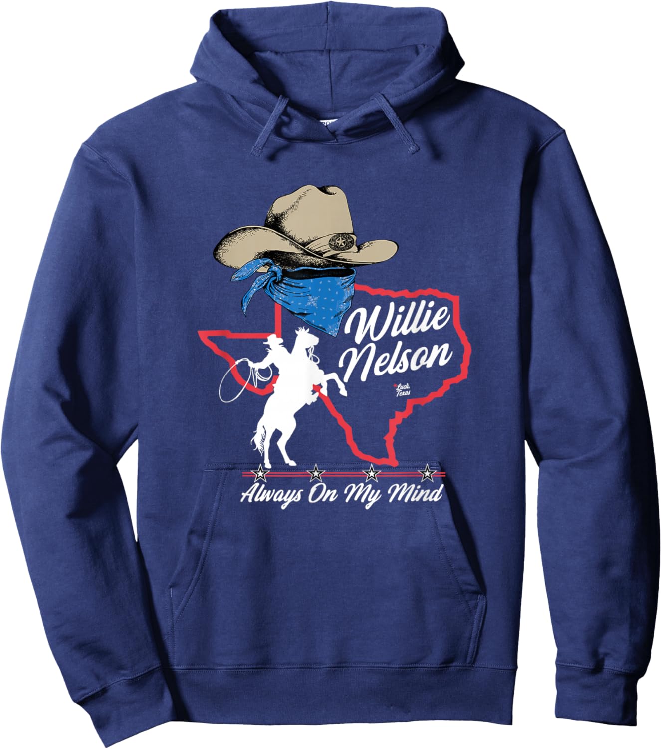 Official Willie Nelson Always On My Mind White Hoodie - Hoodie | Navy