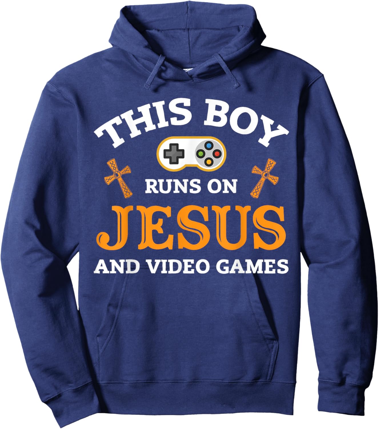 Video Games Gamer Gaming Jesus Religion Hoodie - Hoodie | Navy