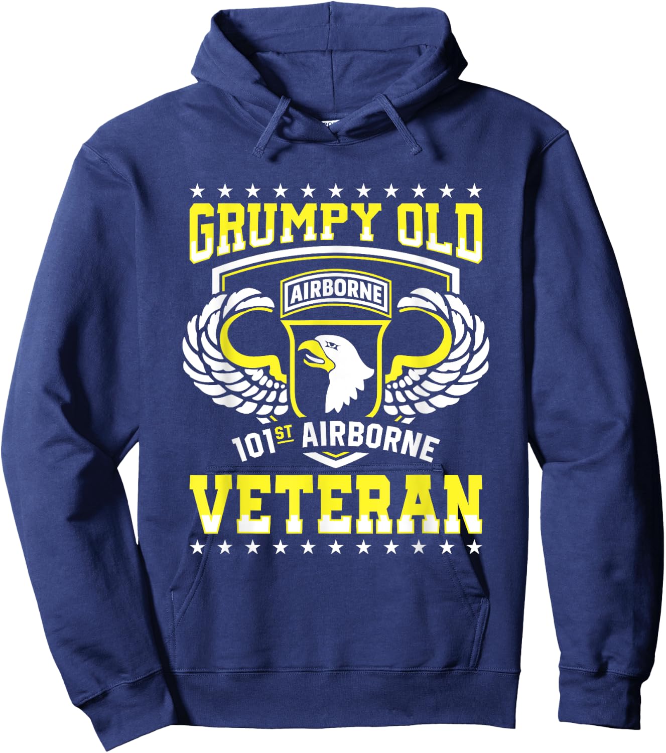 Grumpy Old 101st Airborne Division Veteran Hoodie - Hoodie | Navy