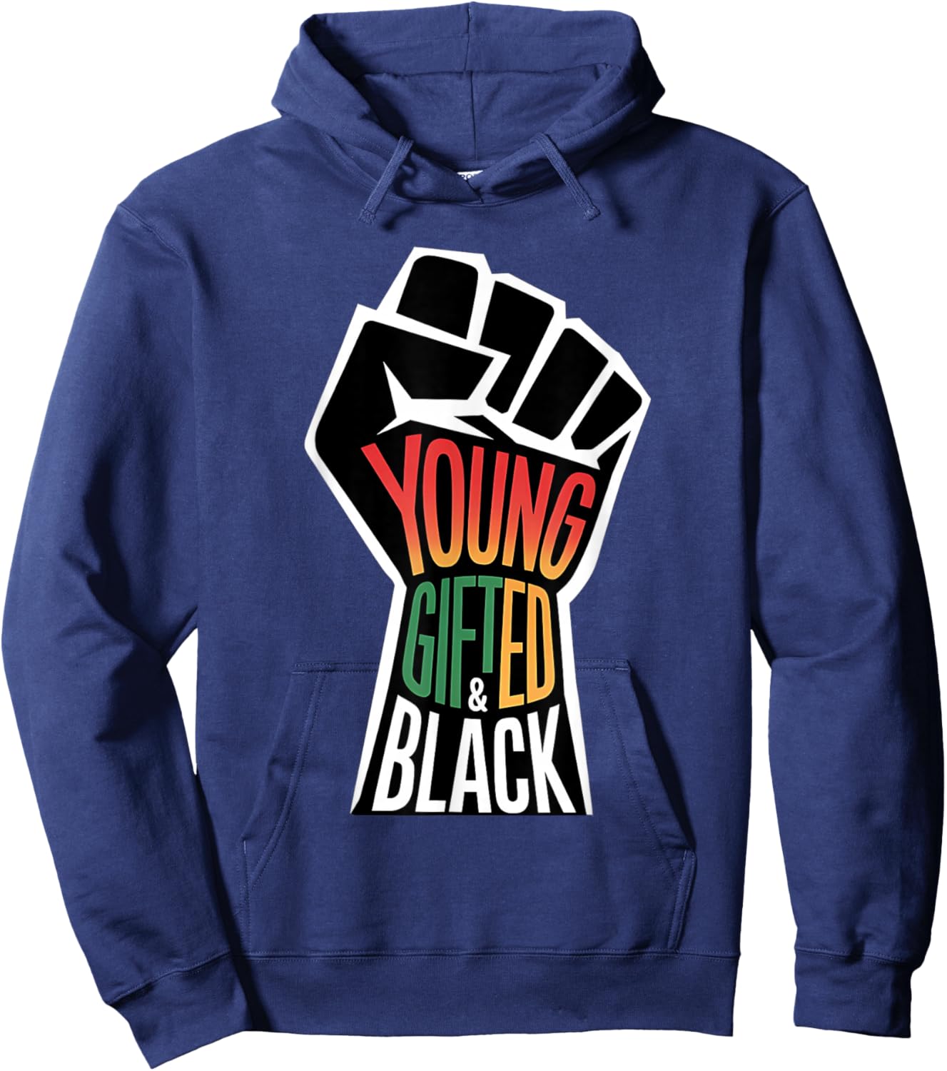 Kids Black History Month Shirt Boys Young Gifted And Black Hoodie - Hoodie | Navy