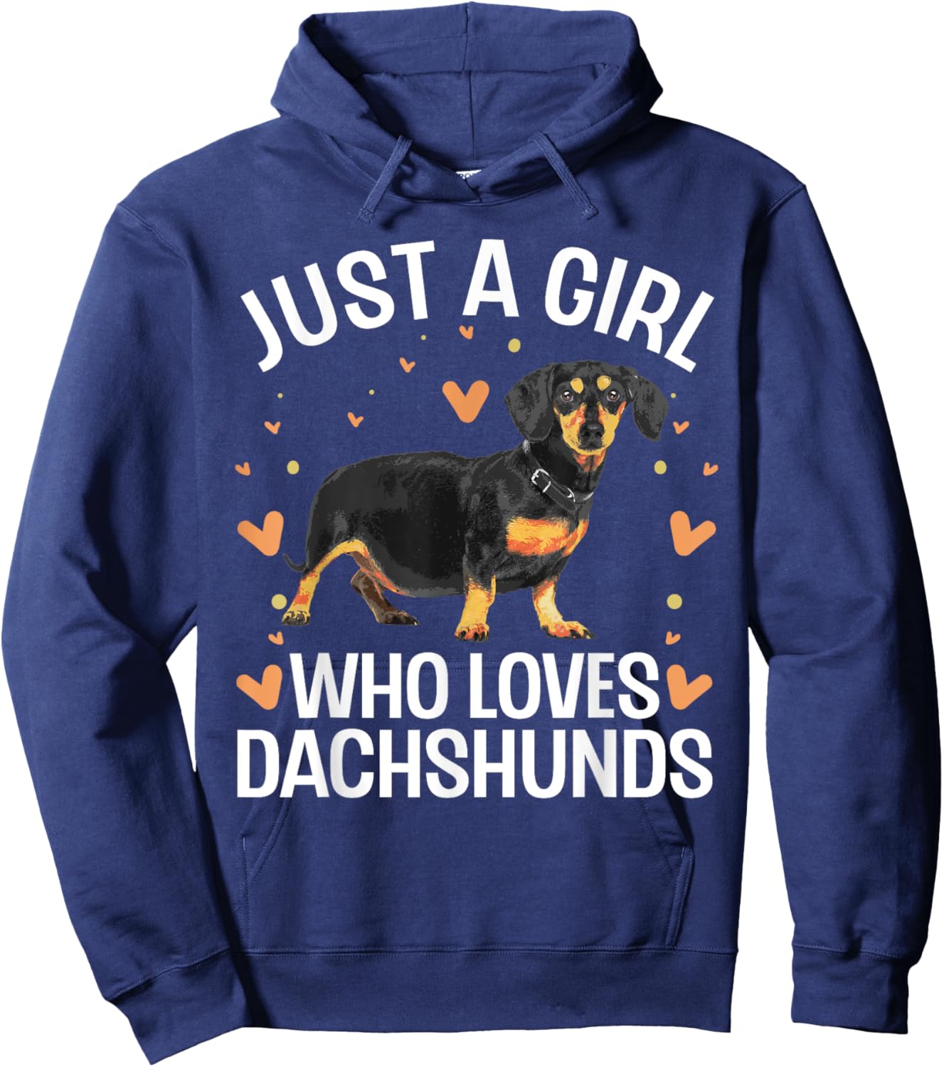 Dachshund Gift Dachshund Owner Accessories & Stuff Funny Dachshund Design For Girls Women Kids Wiener Dog Lover Hoodie - Hoodie | Navy