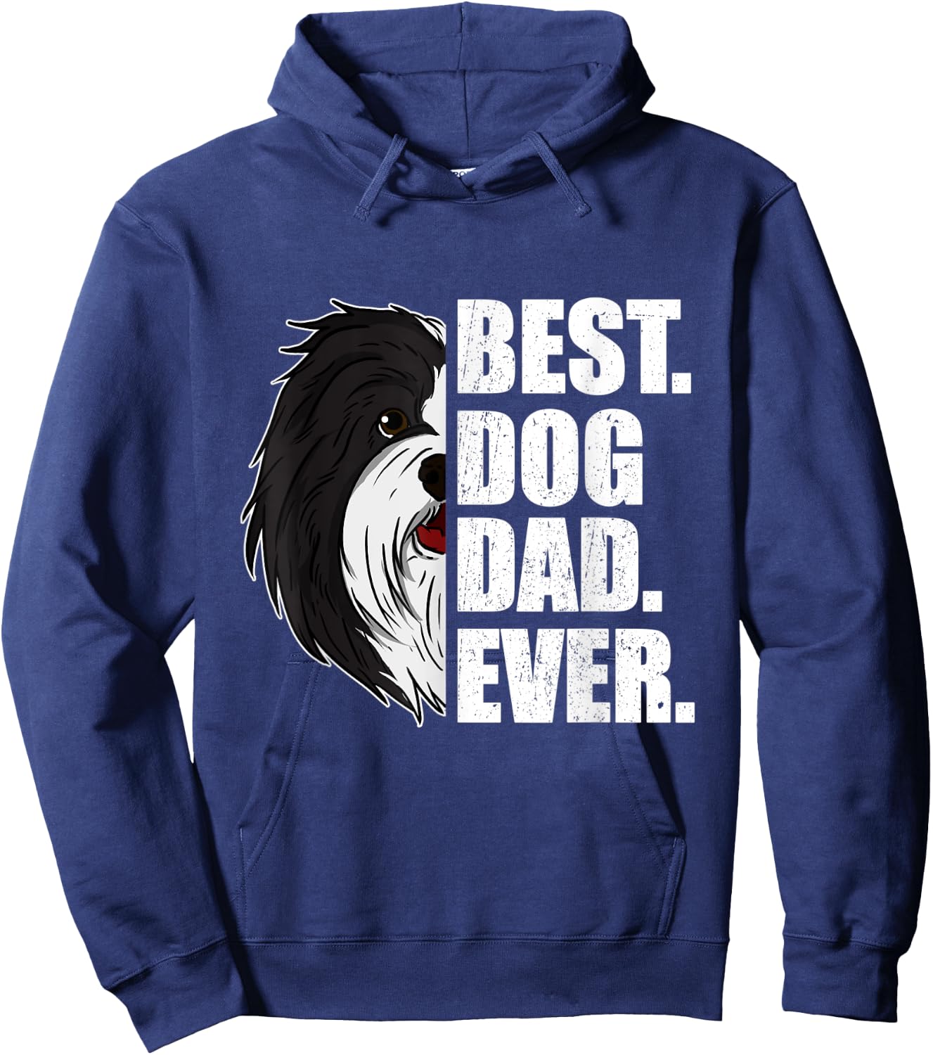 Best Dog Dad Ever Havanese Dad Father's Day Gift Hoodie - Hoodie | Navy