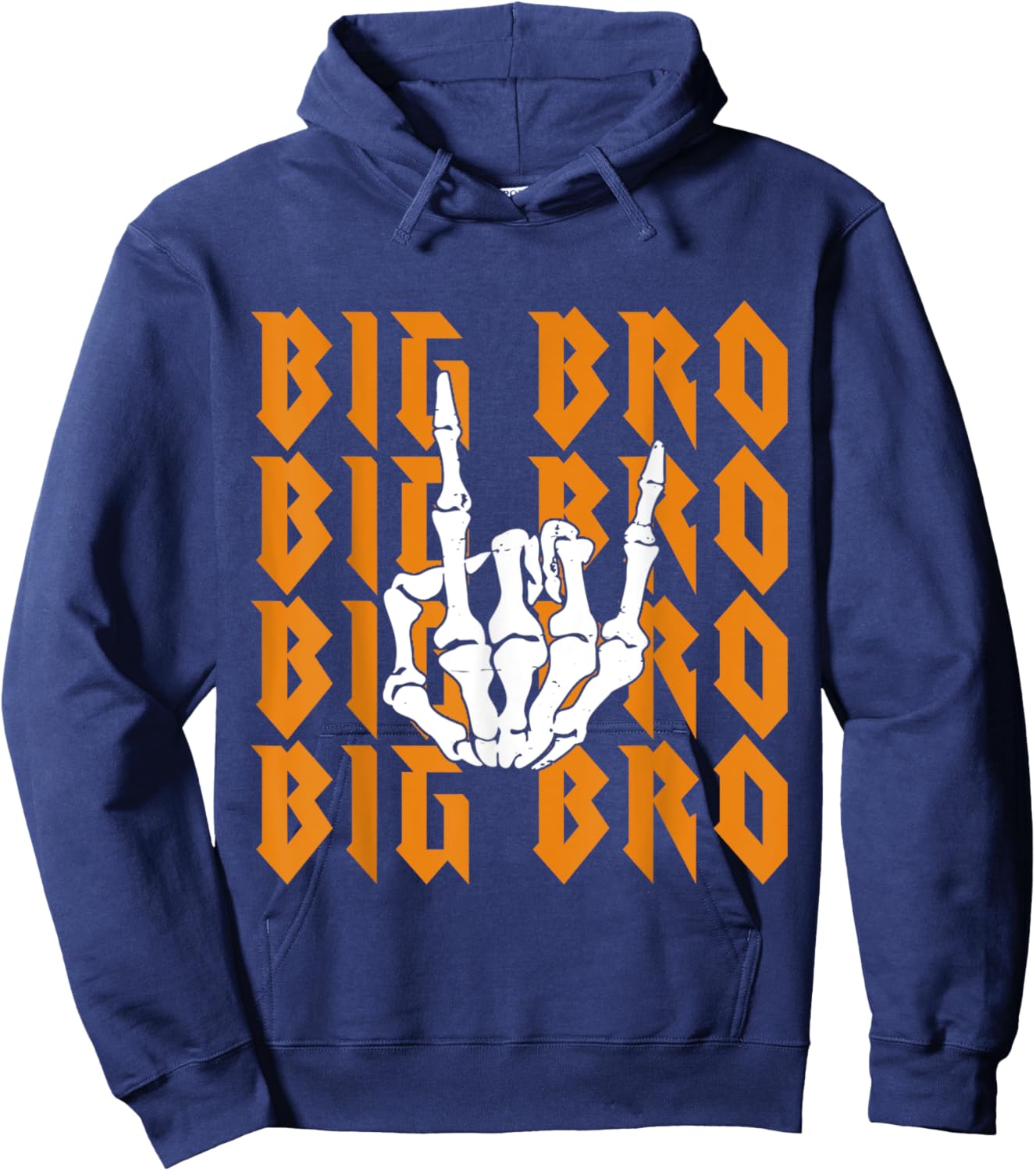 Bad Two Big Bro To The Bone Birthday 2 Years Old Funny Hoodie - Hoodie | Navy