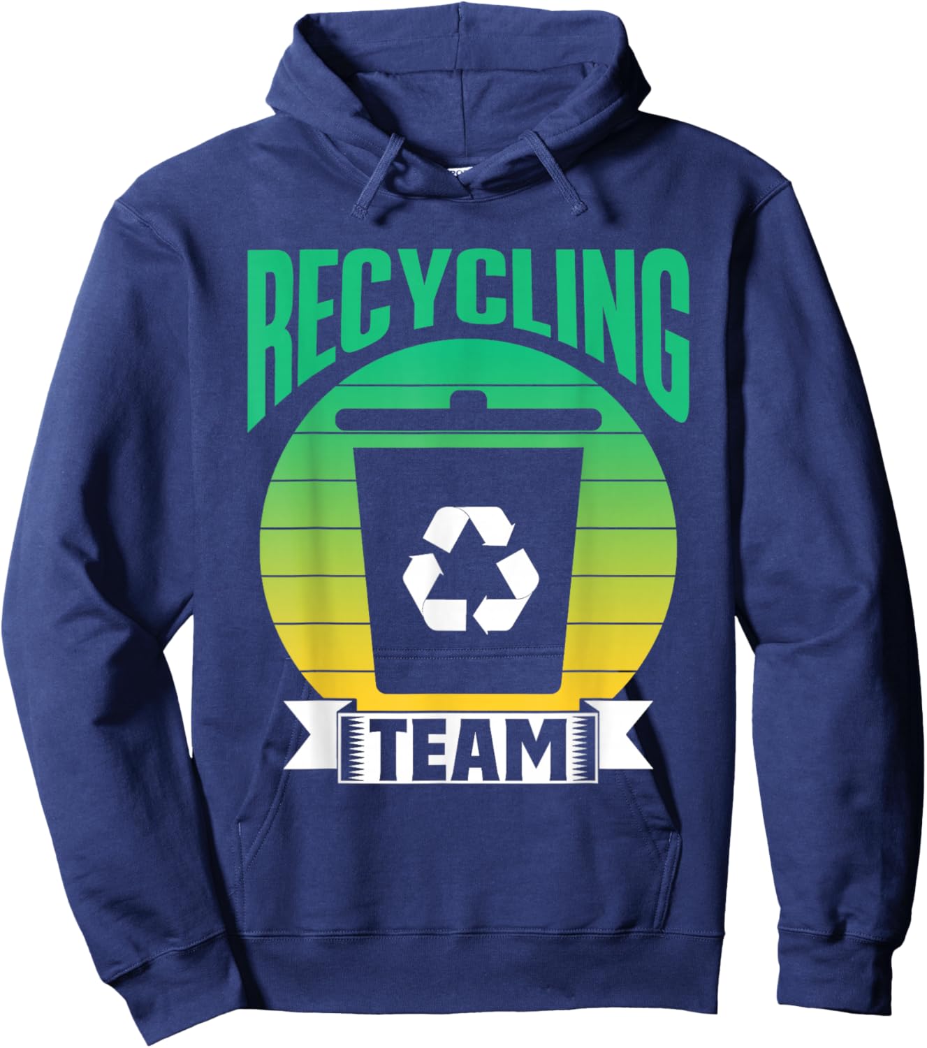 Recycling Team Environmental Waste Recycling Earth Day Hoodie - Hoodie | Navy