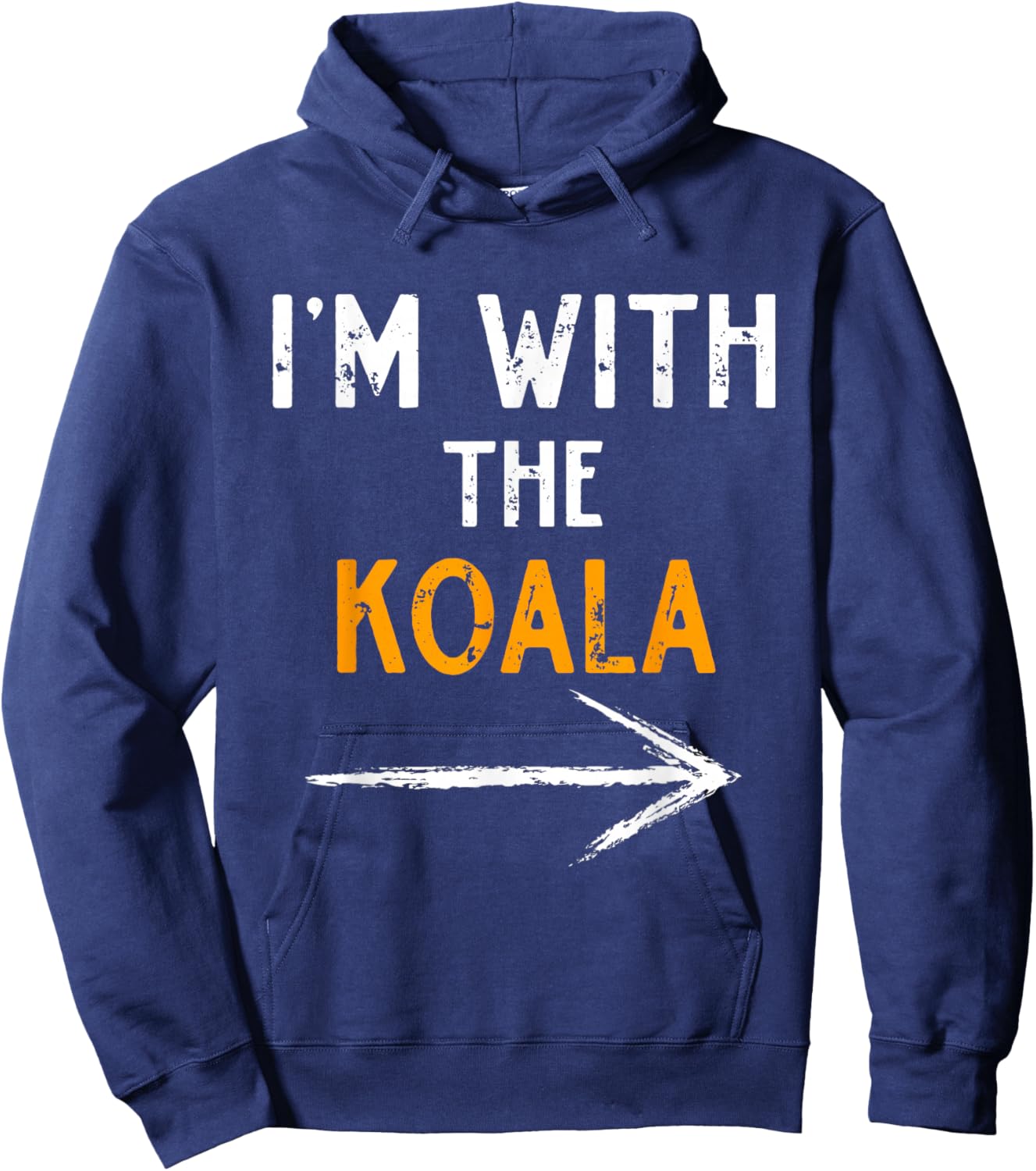 I’m with The Koala Funny Halloween Matching Couple Costume Hoodie - Hoodie | Navy