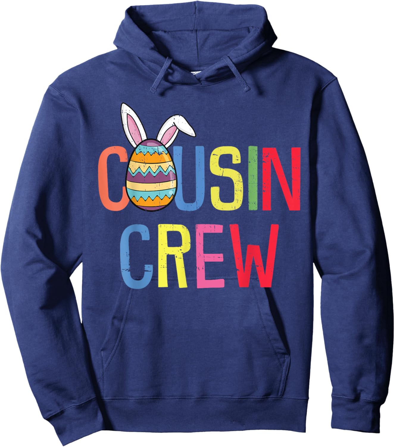 Cousin Crew Easter Bunny Family Matching Toddler Boys Girls Hoodie - Hoodie | Navy