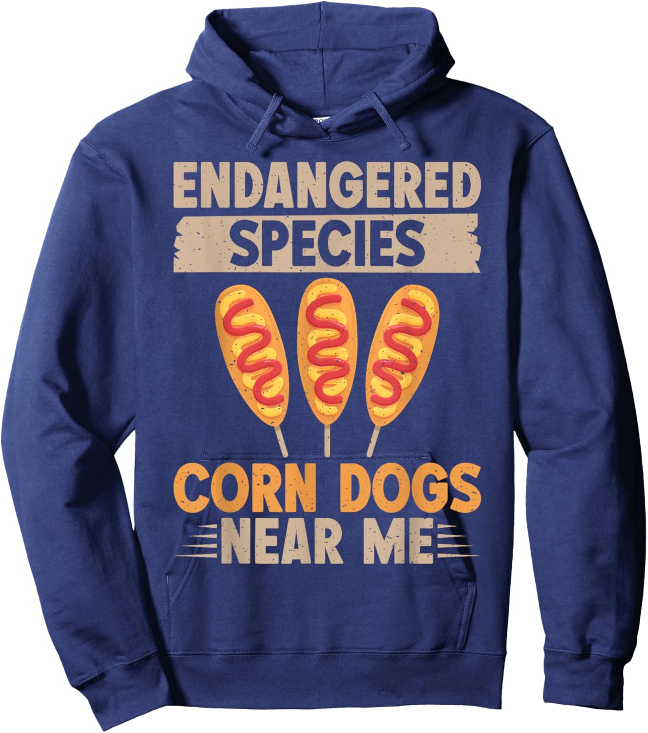 Endangered Species Corn Dogs near me Corn Dog Men Women Hoodie - Hoodie | Navy