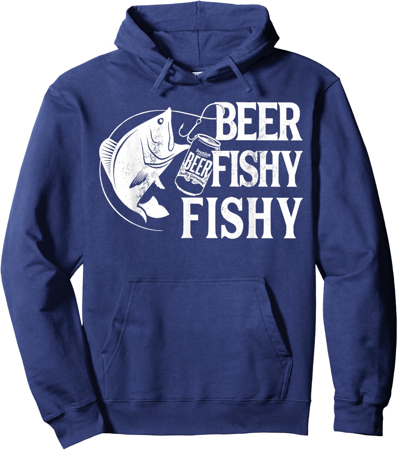 Beer Fishy Fishy Funny Fishing Hoodie - Hoodie | Navy
