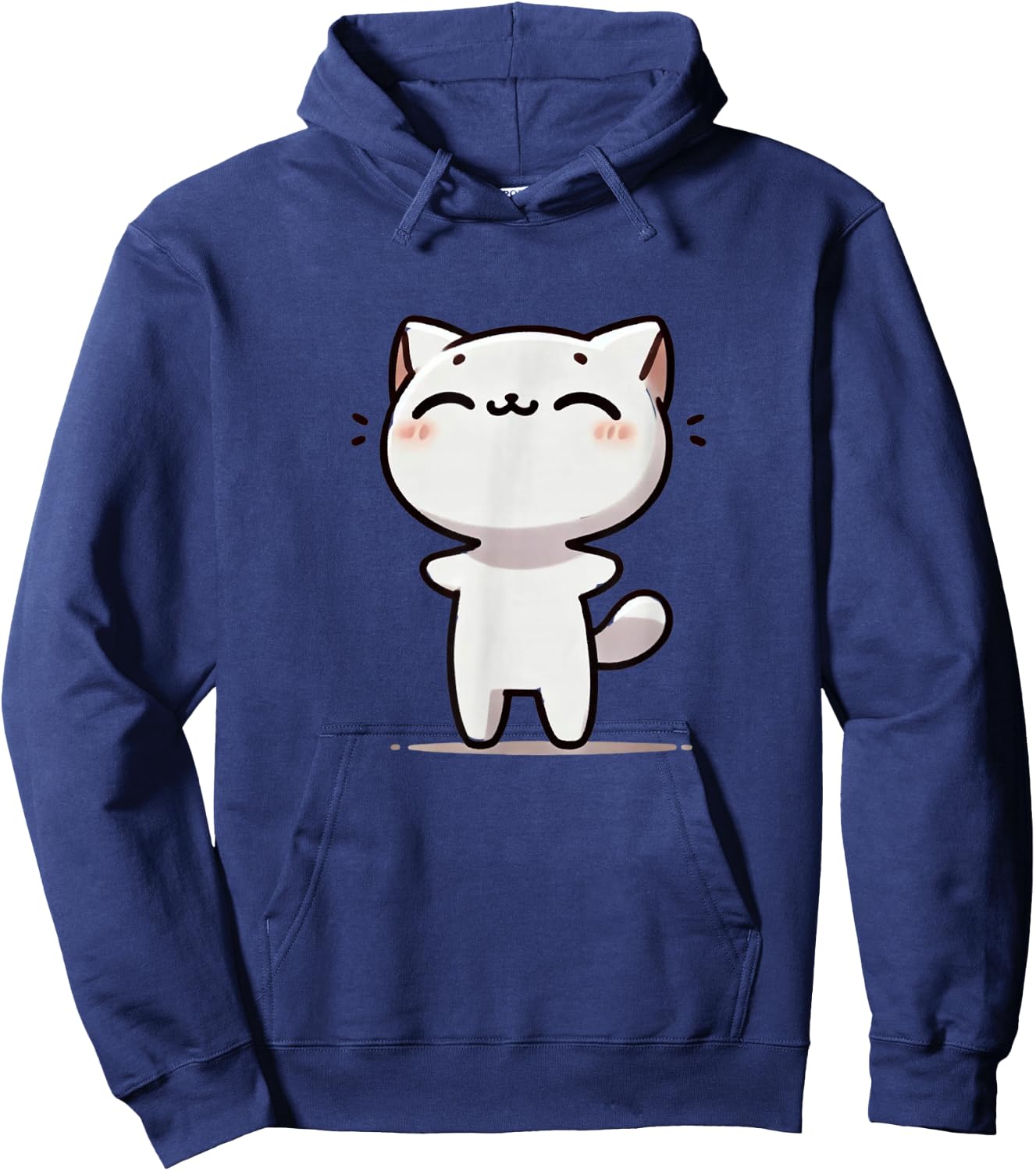 Kawaii Anime Cat Kids Hoodie - Hoodie | Navy