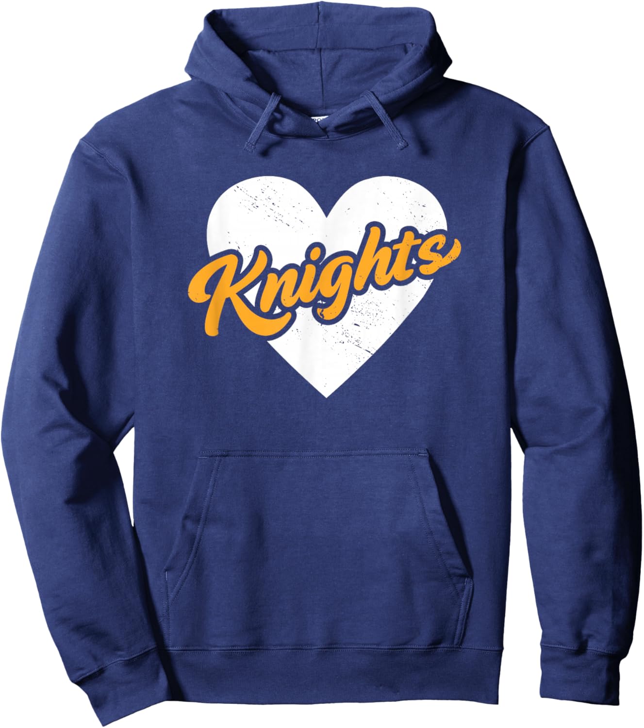 Vintage Knights High School Go Knights Pride Heart Hoodie - Hoodie | Navy