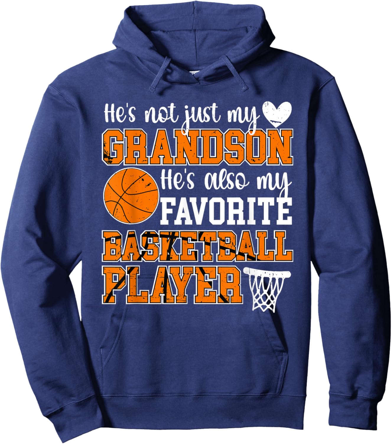 My Grandson Proud Basketball Nana Of A Basketball Player Hoodie - Hoodie | Navy