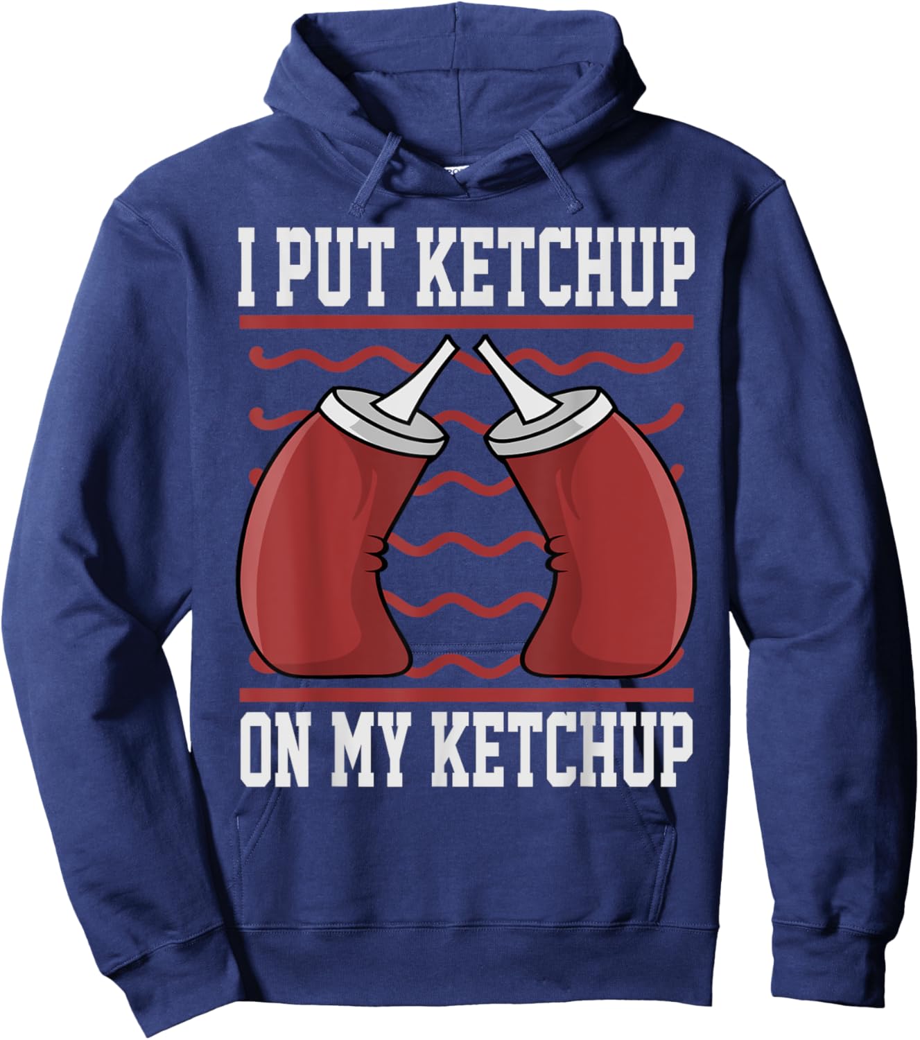 Funny Ketchup Art Women Kids Boy Girl Ketchup Lover Hoodie - Hoodie | Navy