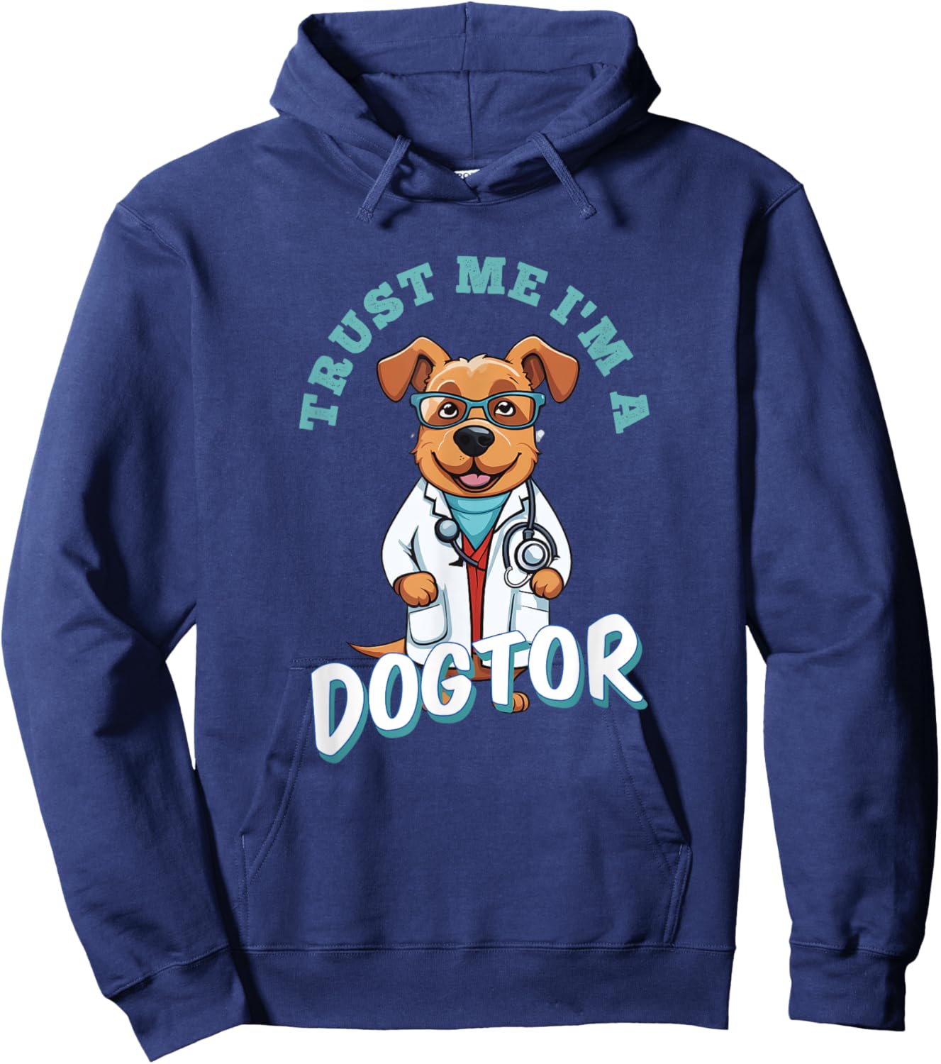 Glaube Mir Ich Bin Ein Dogtor | Funny Veterinarian Dog Hoodie - Hoodie | Navy