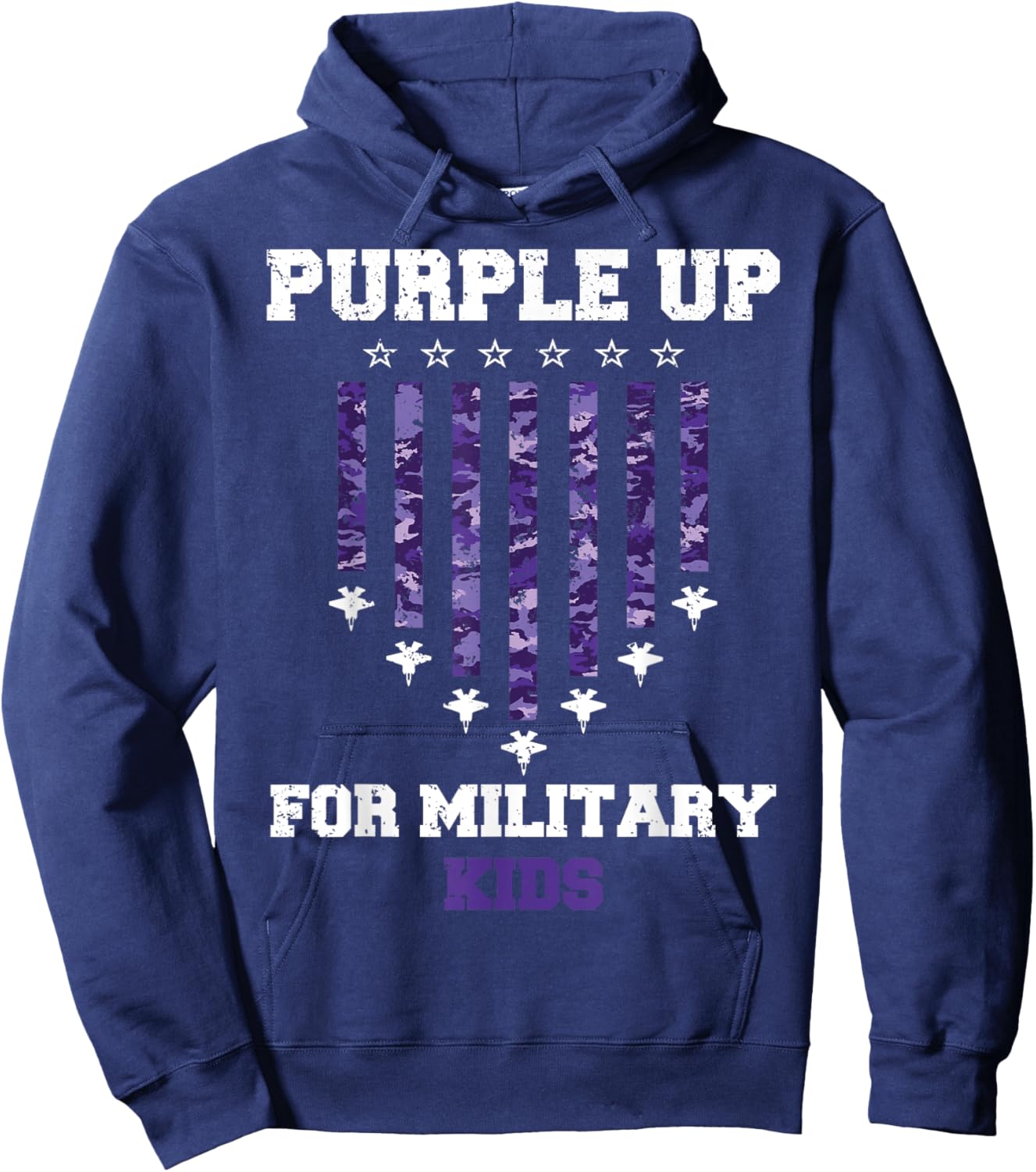 Purple Up For Military Kids Air Force 2024 Hoodie - Hoodie | Navy