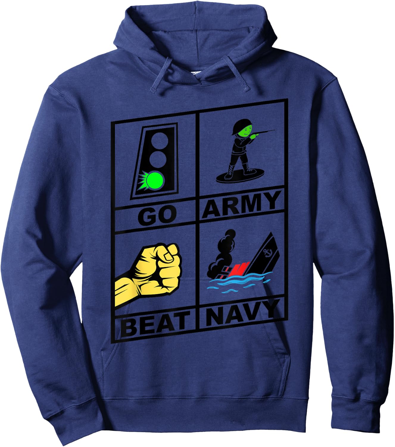 Go Army! Beat Navy! 2019 Pictures are Worth 1000 Words Hoodie - Hoodie | Navy