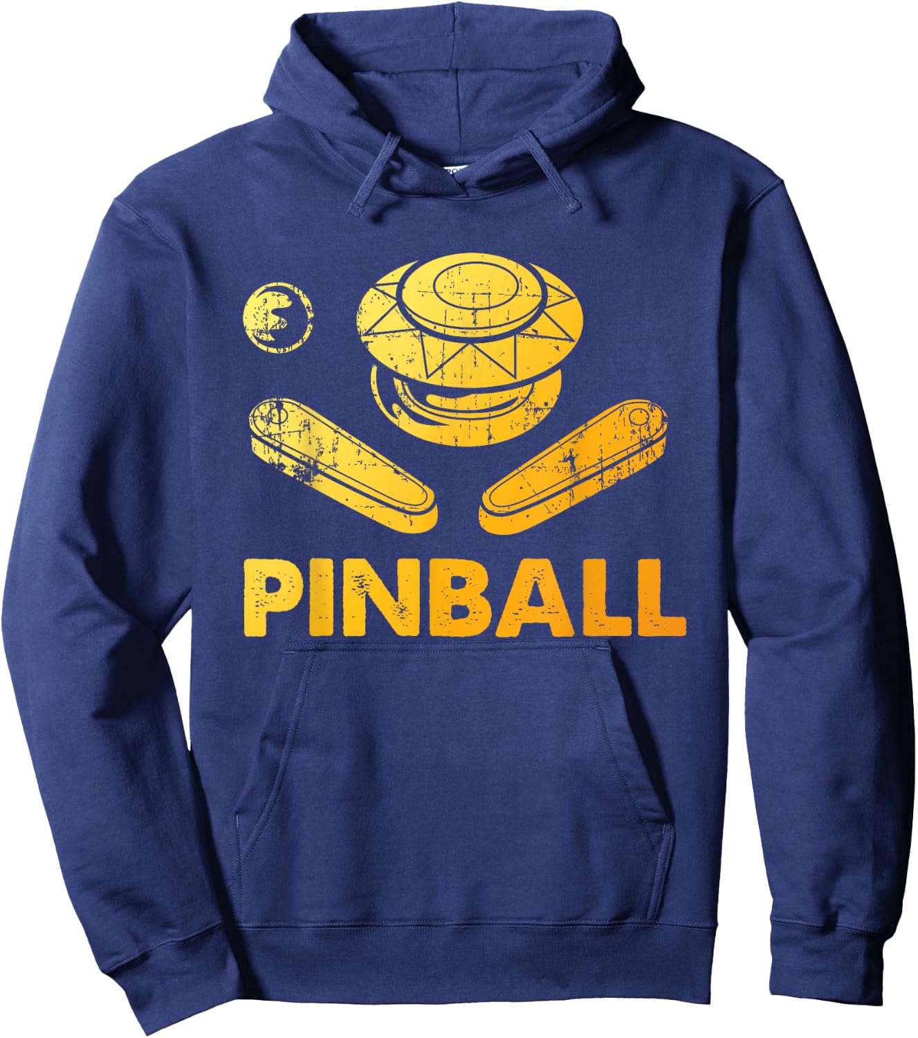Cool Arcade Gaming Pinball Player Gift Men Women Vintage Pinball Funny Pinballer Machine Flipping Ball Lovers Hoodie - Hoodie | Navy