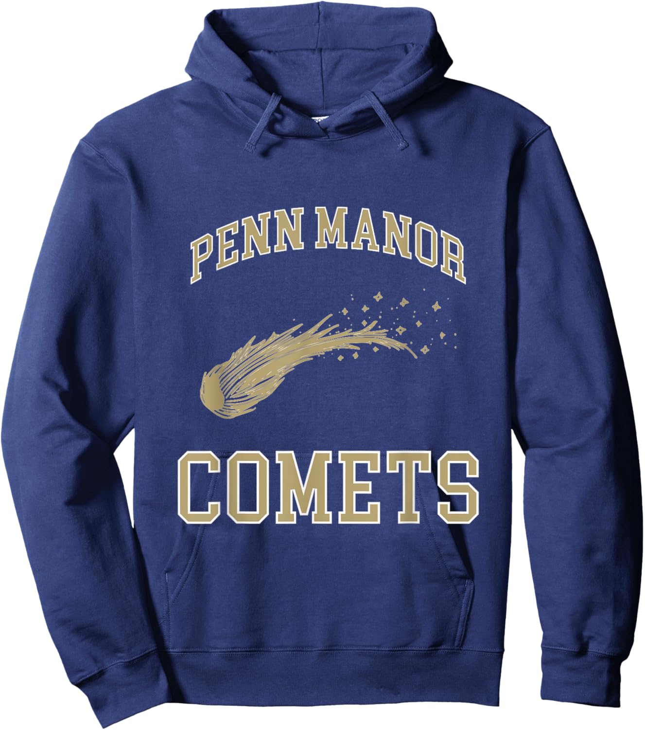 Penn Manor Comets Vintage High School Spirit Wear Hoodie - Hoodie | Navy