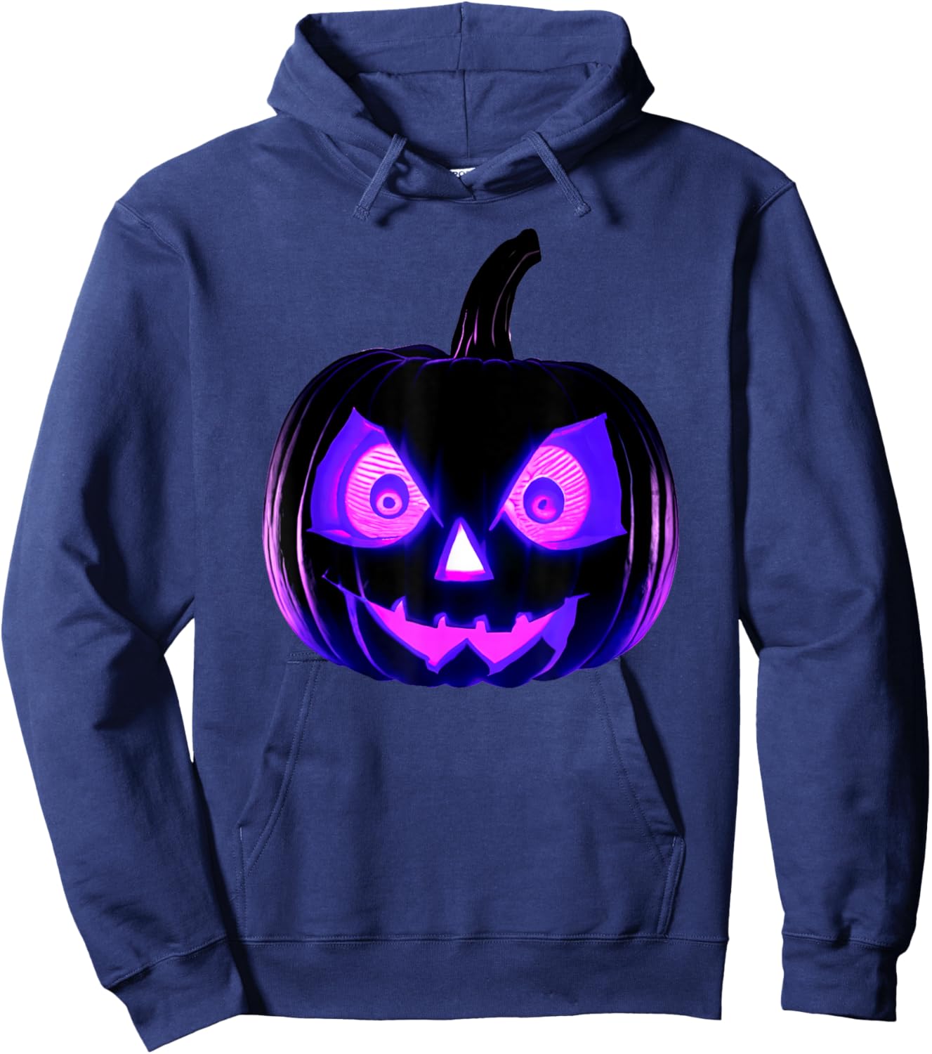 Scary Halloween Pumpkin Funny Design for Halloween Hoodie - Hoodie | Navy