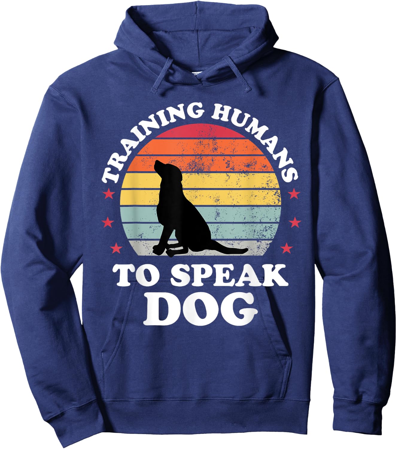 Retro Dog Commands Obedience Training Funny Dog Trainer Hoodie - Hoodie | Navy