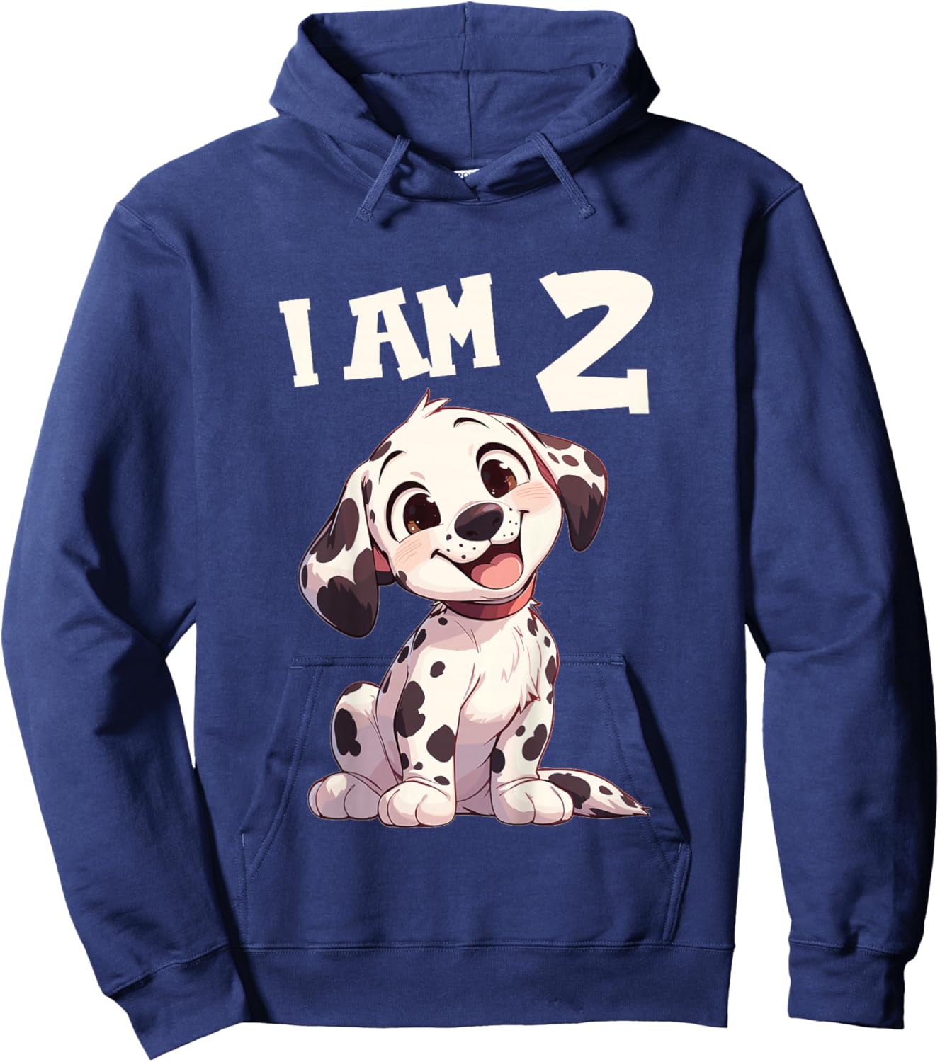 Kids 2 Years old 2th birthday Dalmatian Dogs Dalmatian Dog Hoodie - Hoodie | Navy