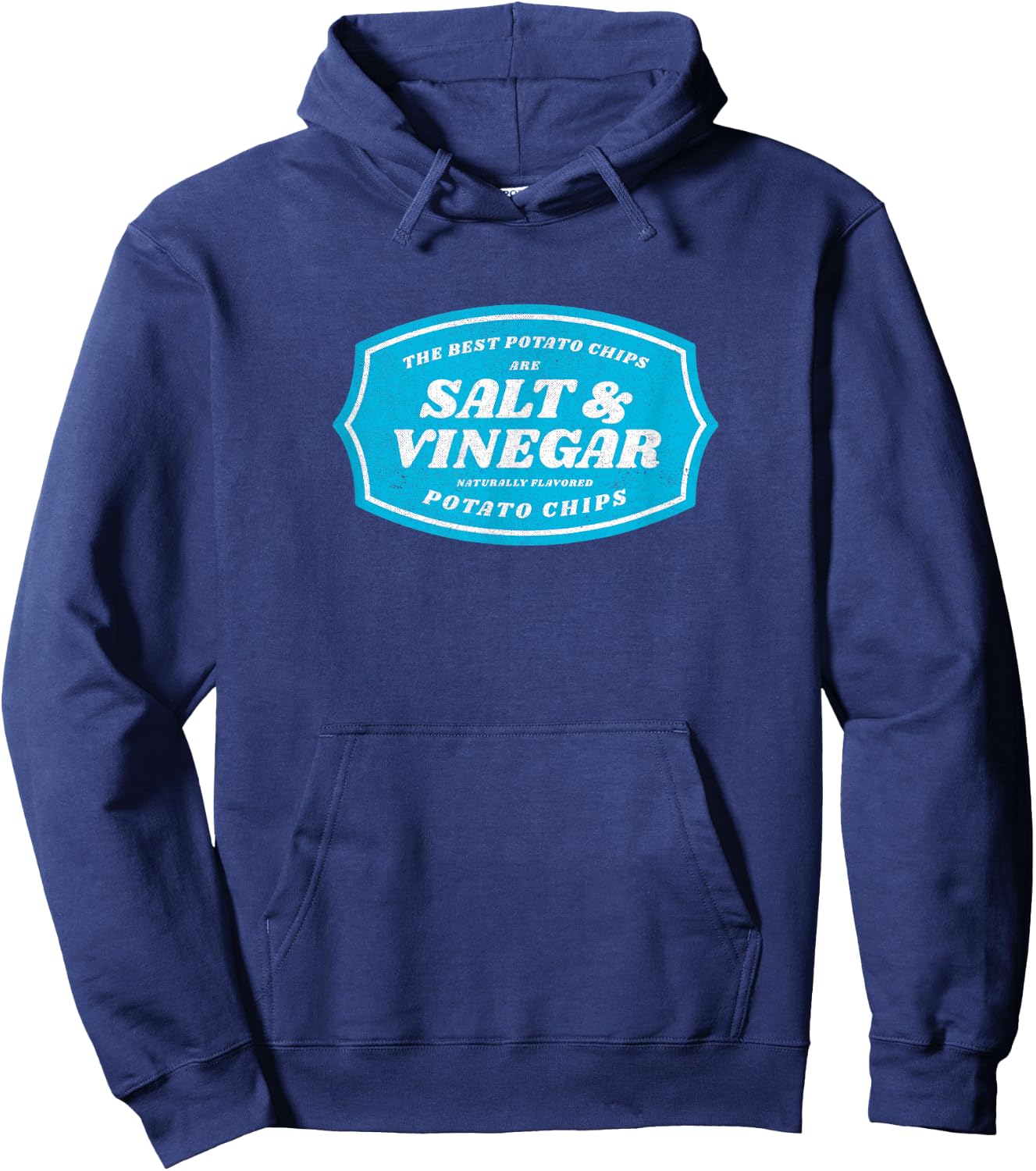 Retro Salt and Vinegar “The Best Chips” Vintage Style Hoodie - Hoodie | Navy