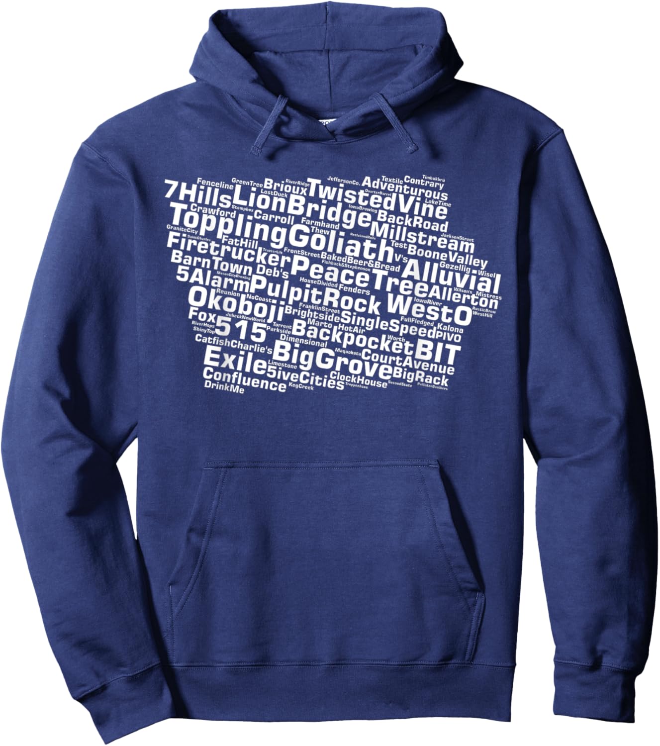 Iowa Breweries Hoodie - Hoodie | Navy