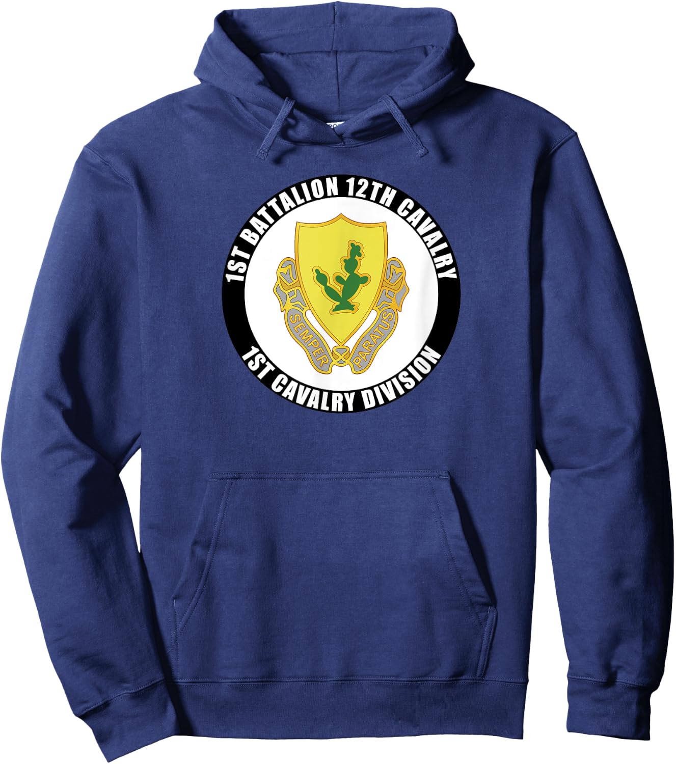 1st Battalion 12th Cavalry 1st Cavalry Division Veteran Hoodie - Hoodie | Navy