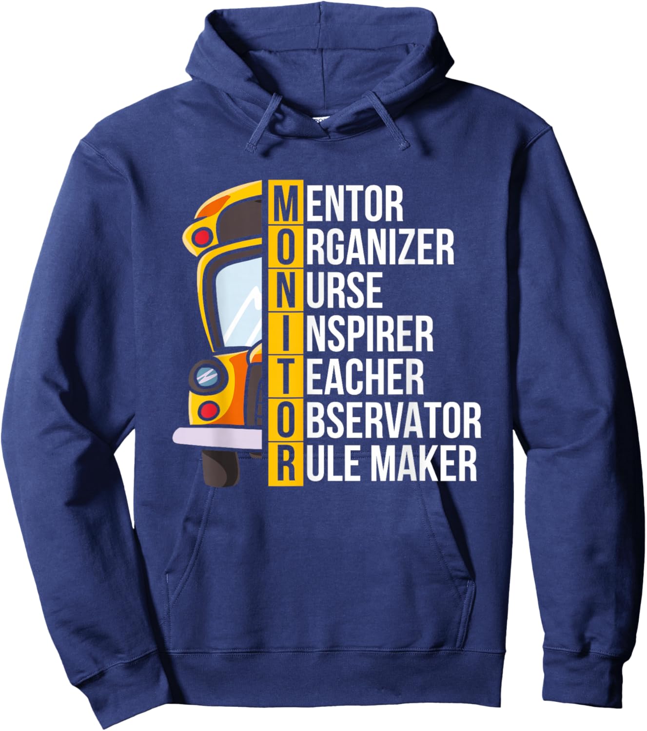 School Bus Monitor Hoodie - Hoodie | Navy
