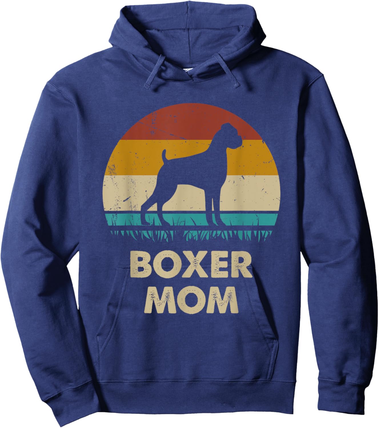 Boxer Mom Boxer Dog Lovers Gift Funny Boxer Mama Hoodie - Hoodie | Navy