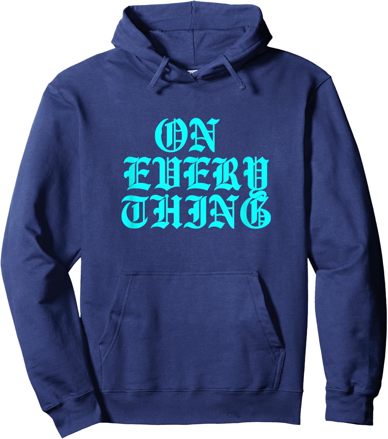 Turquoise On Everything Turquoise Graphic Hoodie - Hoodie | Navy