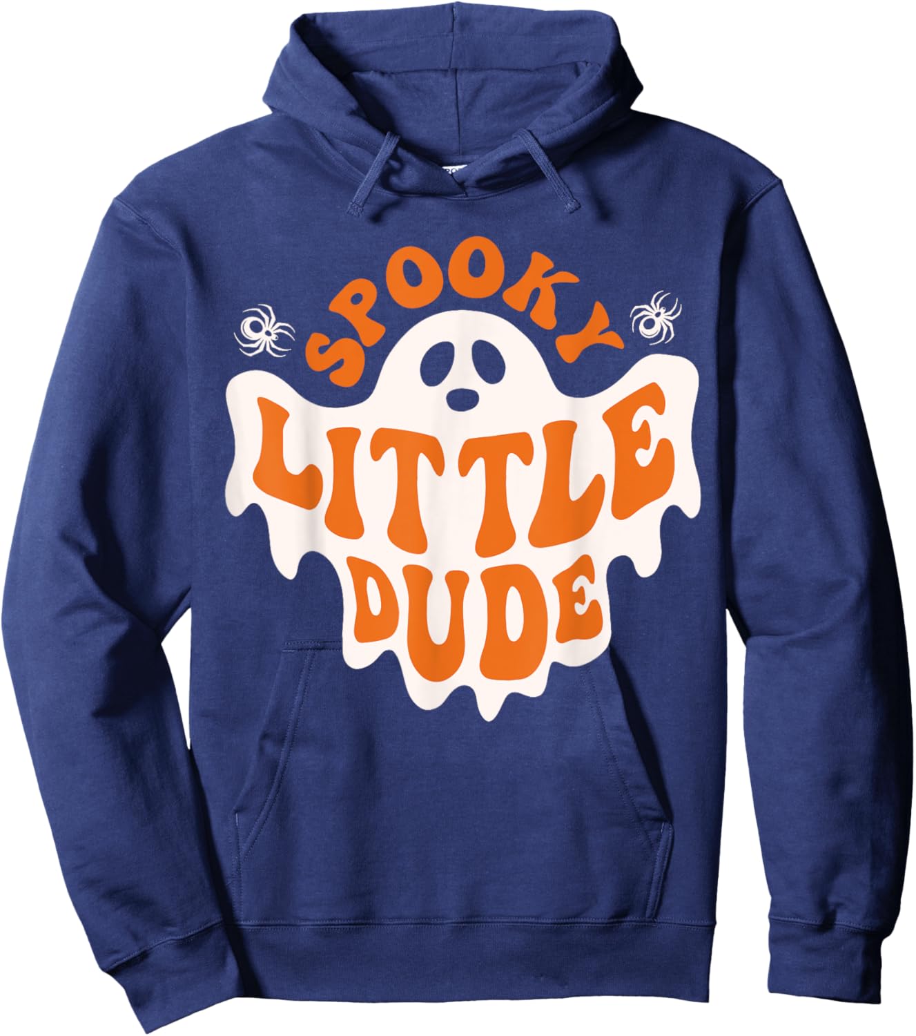 Spooky Little Dude Ghost Boo Halloween Toddler Boys Girls Hoodie - Hoodie | Navy