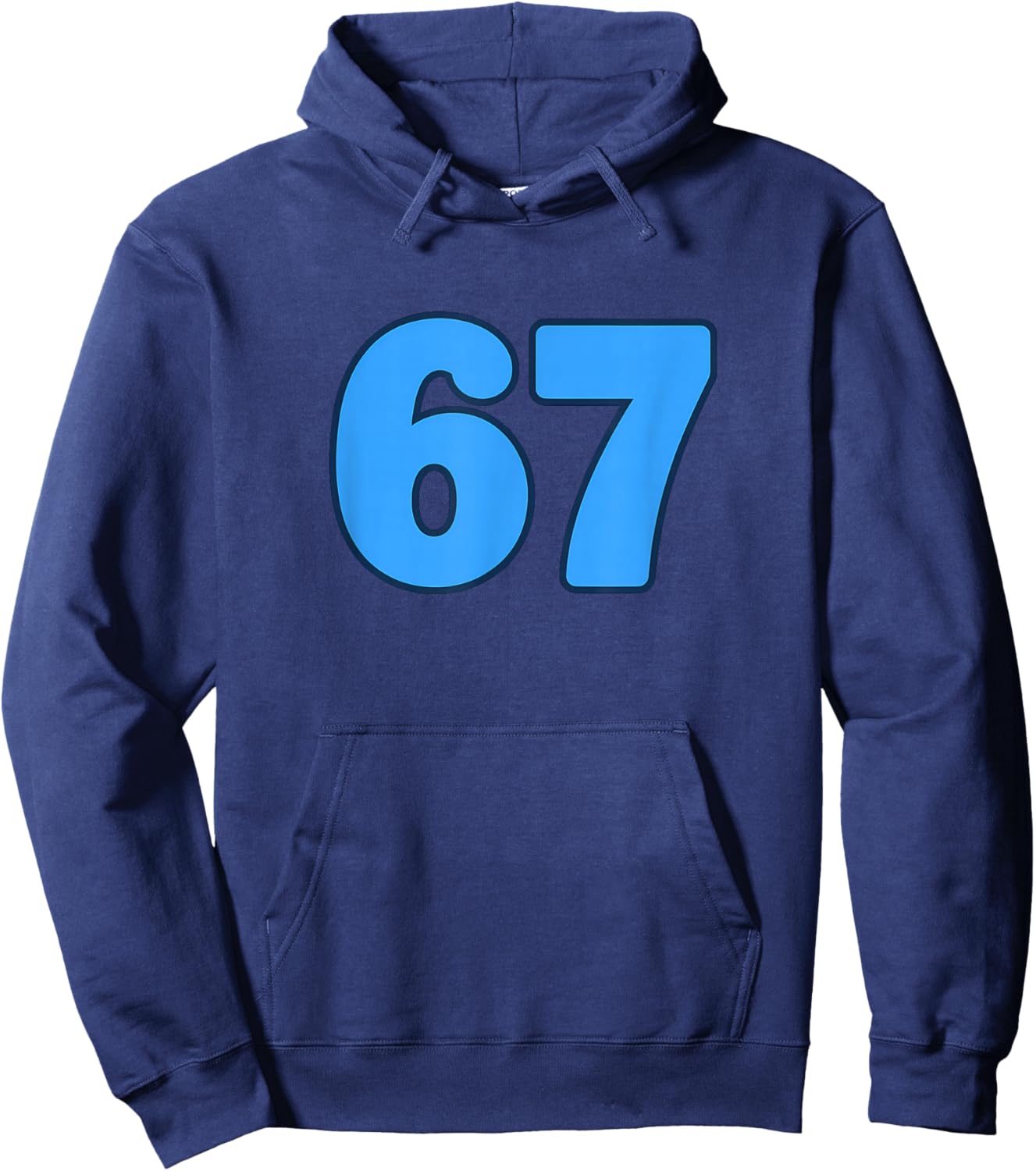 67 Number Meme Hoodie - Hoodie | Navy