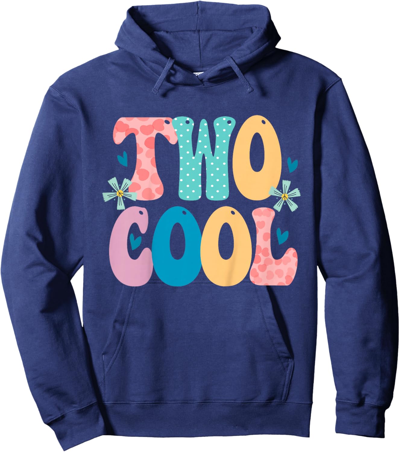 2 Year Old Girl Gifts Two Cool 2nd Birthday Second BDay Hoodie - Hoodie | Navy