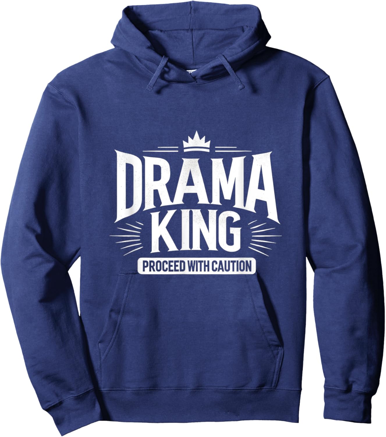 Drama King Proceed With Caution Hoodie - Hoodie | Navy