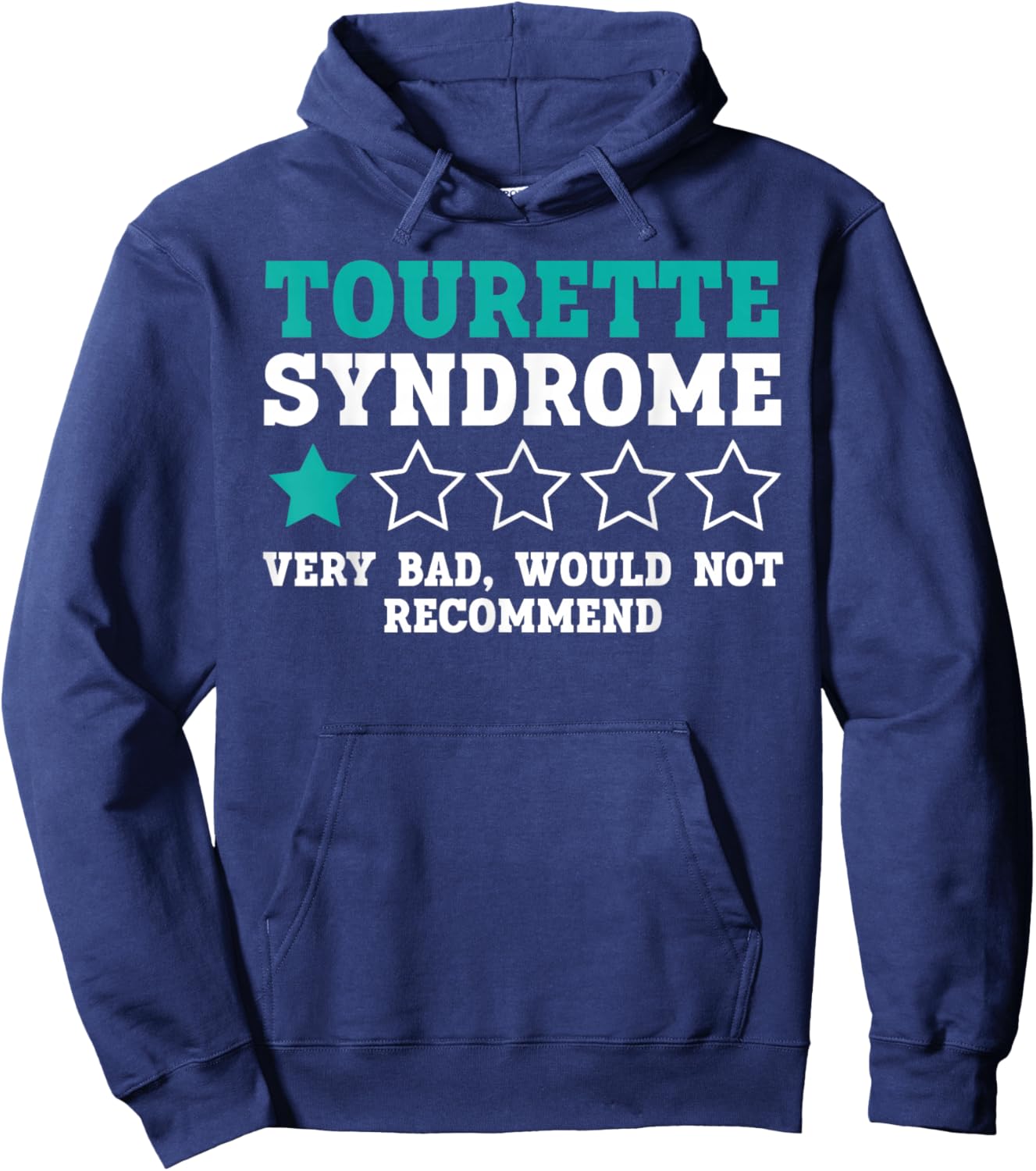 Tourette Syndrome Awareness Teal Ribbon Disorder Hoodie - Hoodie | Navy