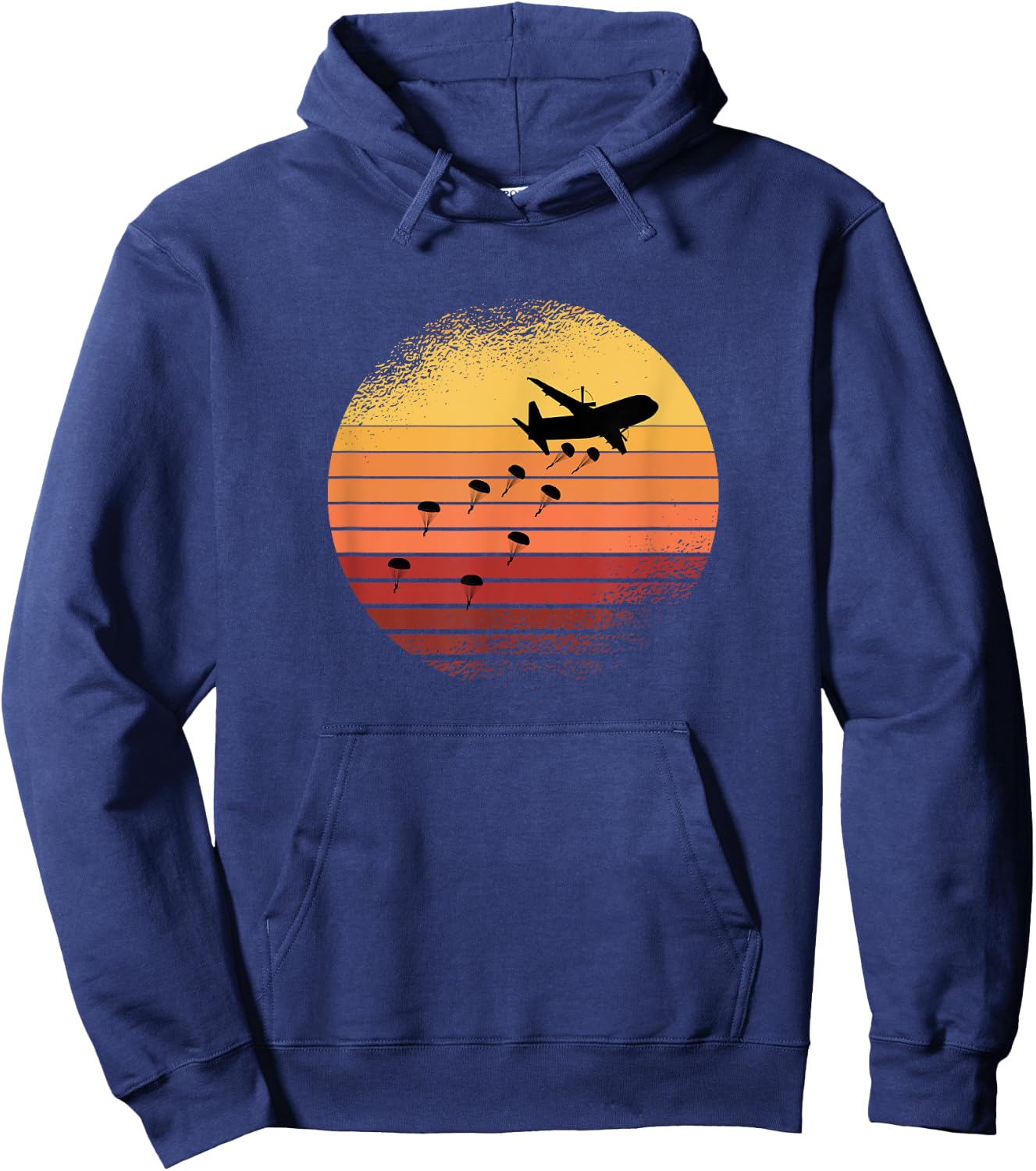 Paratrooper Vintage Army Parachute Hoodie - Hoodie | Navy