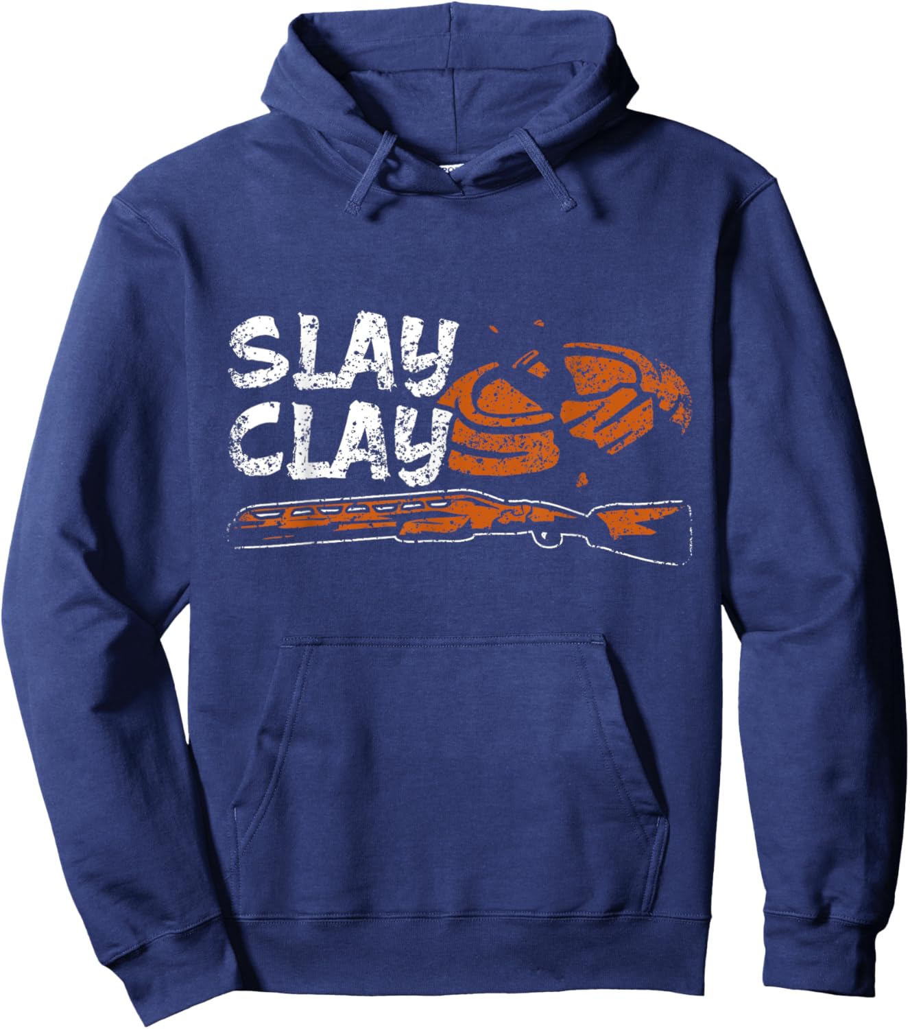 Slay Clay Shotgun Trap Pigeon Pull Clay Shooting Hoodie - Hoodie | Navy