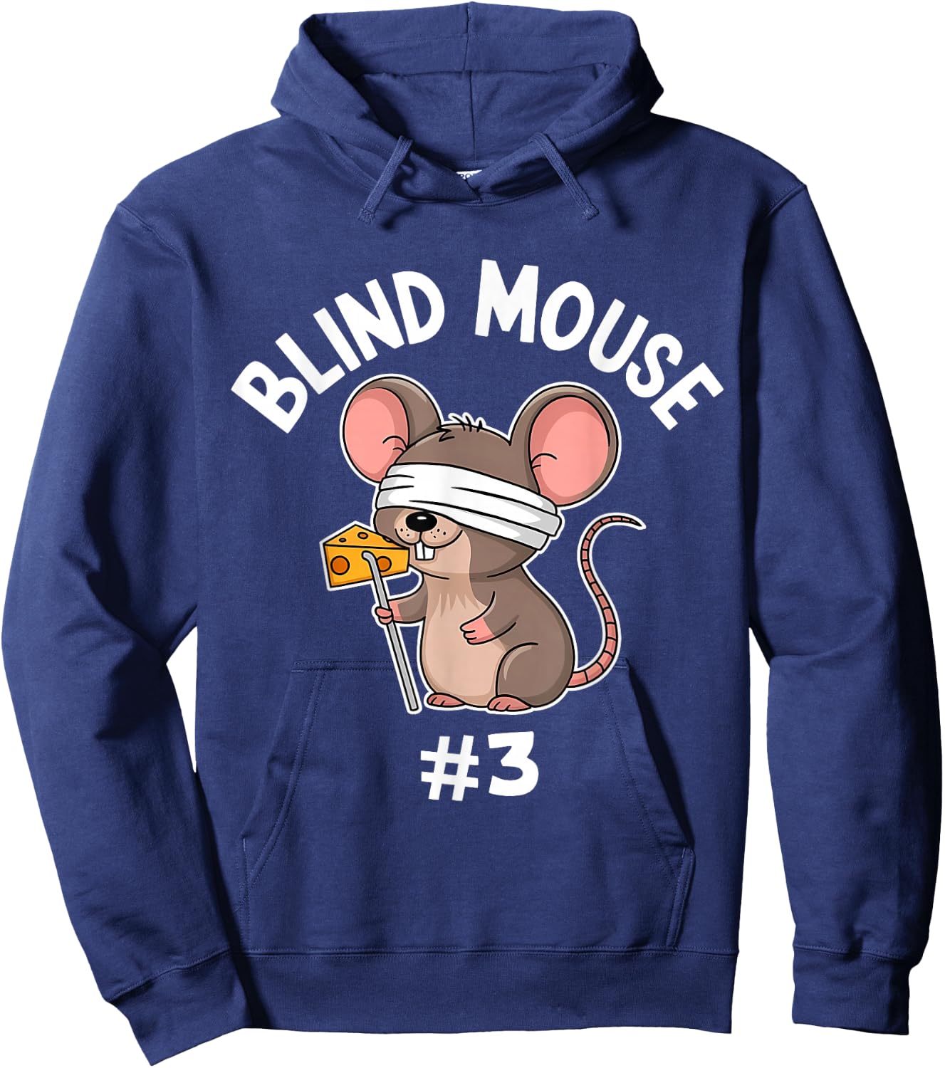 Three Blind Mice Costume Mouse #3 Matching Group Hoodie - Hoodie | Navy