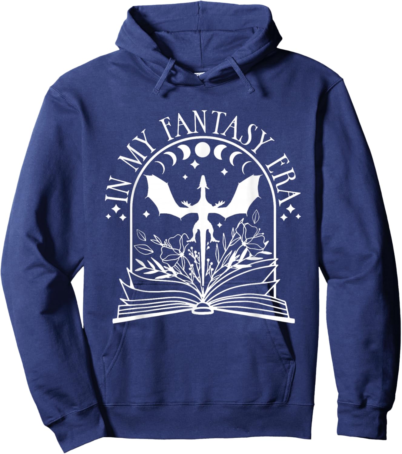 In my Fantasy era, Fantasy book, Book Reader, book, Fantasy Hoodie - Hoodie | Navy
