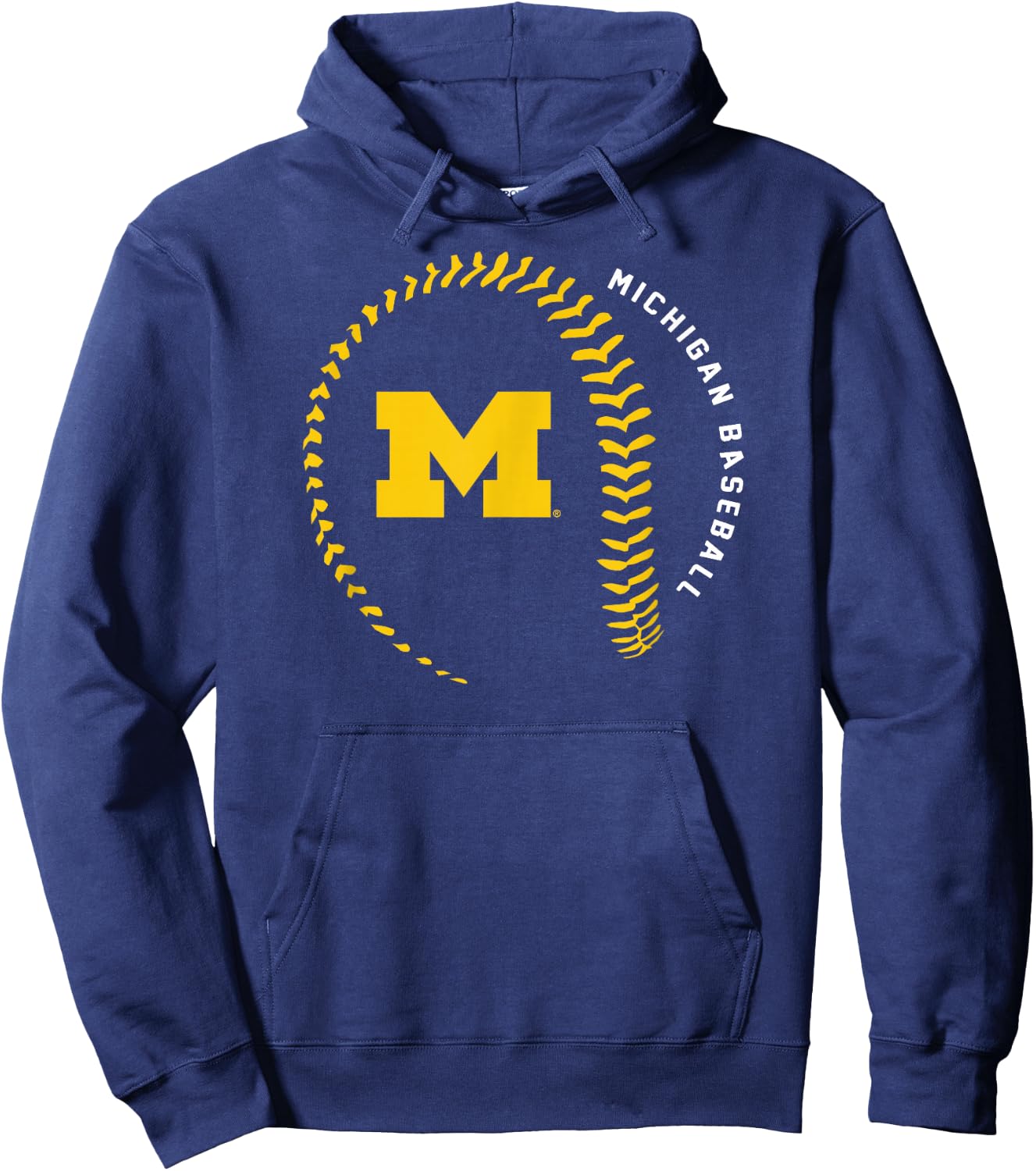 Michigan Wolverines Baseball Fastball Officially Licensed Hoodie - Hoodie | Navy