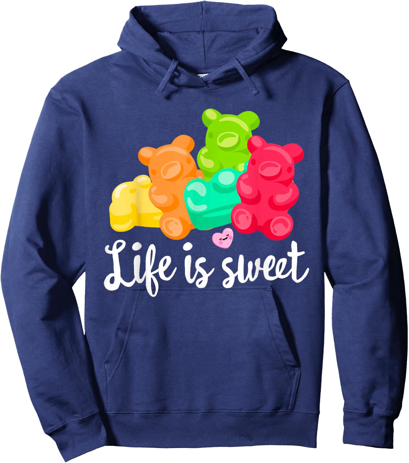 Gummy Bears Soft Sugar Candy Fruity Juicy Kids Gift Hoodie - Hoodie | Navy