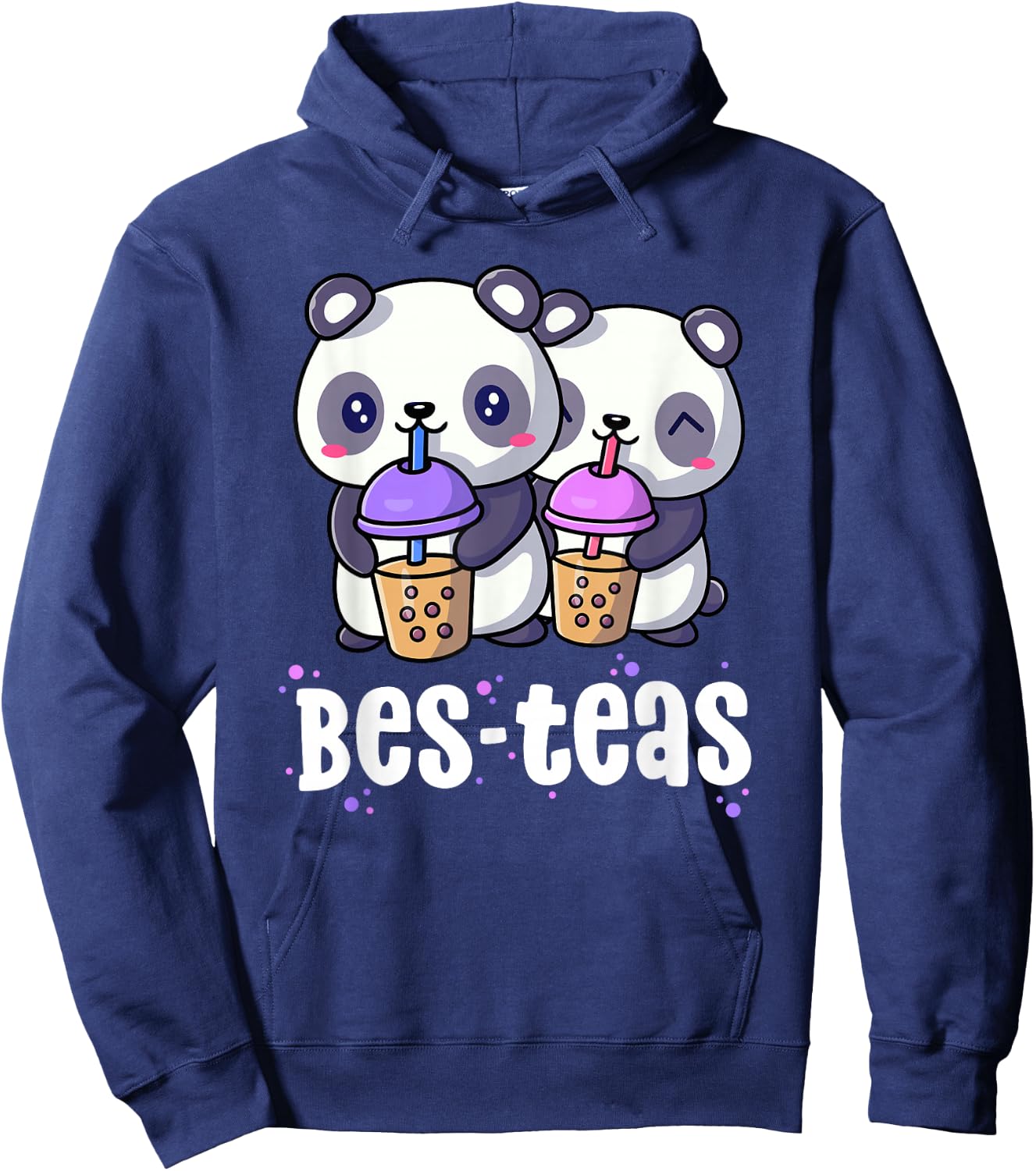 Boba Shirt Women Girls Bes Teas Kawaii Panda Bubble Tea Hoodie - Hoodie | Navy