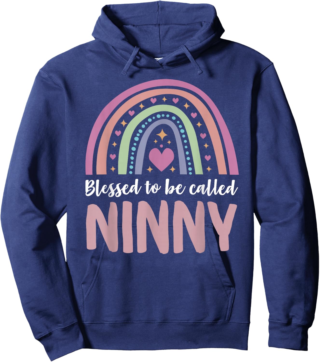 Ninny Shirt for Grandma Women Mothers Day Blessed Ninny Hoodie - Hoodie | Navy