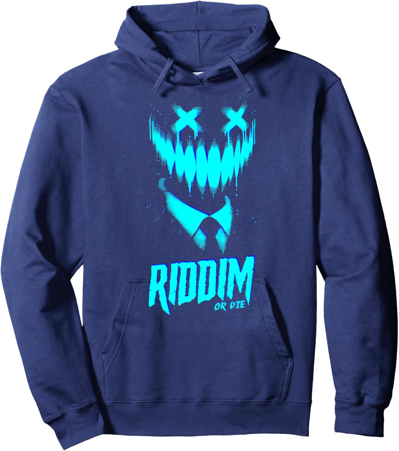 RIDDIM OR DIE Dubstep EDM Techno Deathstep Gift Bassheads Hoodie - Hoodie | Navy