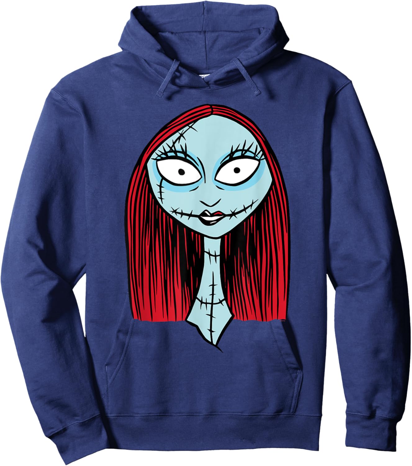 Disney The Nightmare Before Christmas Sally Big Face Hoodie - Hoodie | Navy