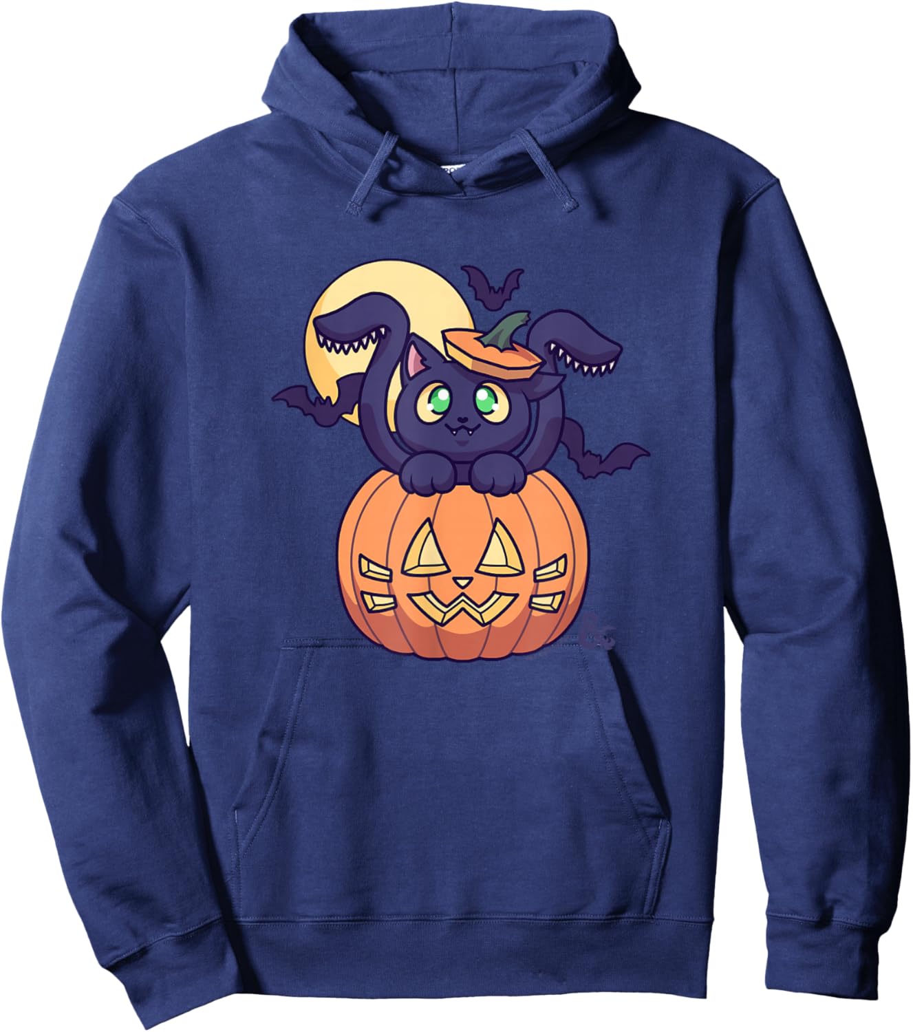 Dungeons & Dragons Halloween Chibi Displacer Beast Pumpkin Hoodie - Hoodie | Navy