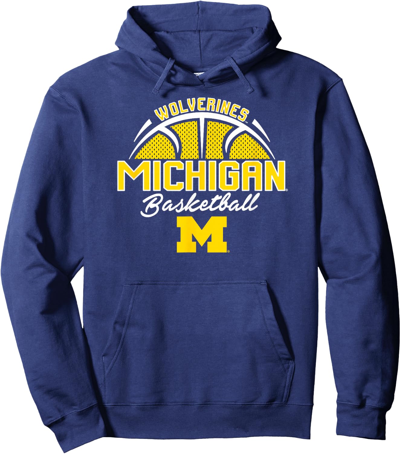 Michigan Wolverines Basketball Three Pointer Dark Heather Hoodie - Hoodie | Navy
